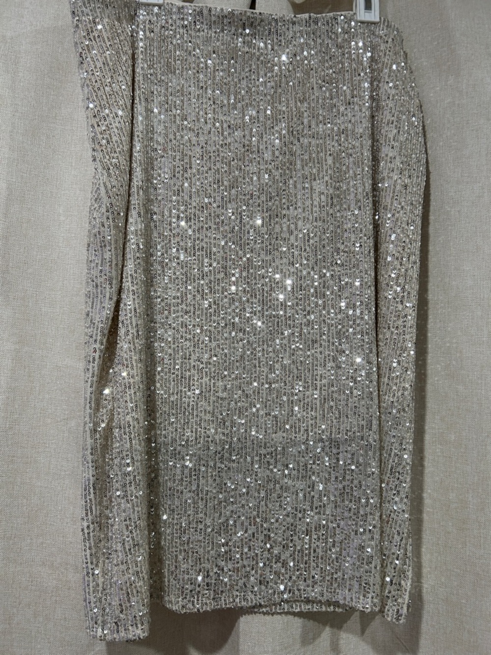 Vince Camuto Champagne Sequin Column Midi Skirt